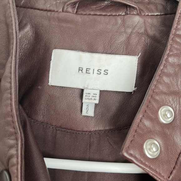 Reiss Brown Leather Jacket, worn once - Picture 4 of 7